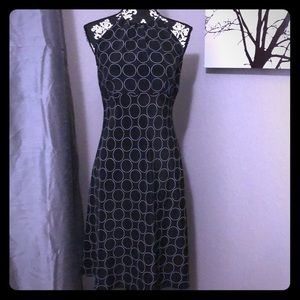Black and white A line dress